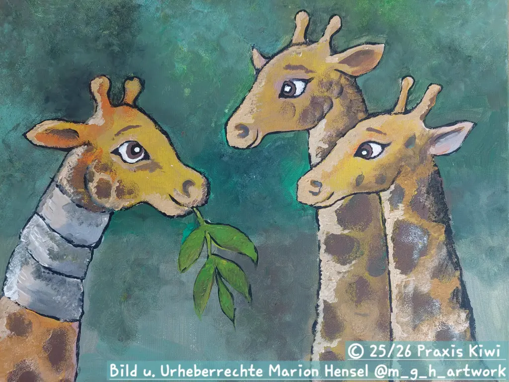 pw-giraffe Gemälde Giraffen